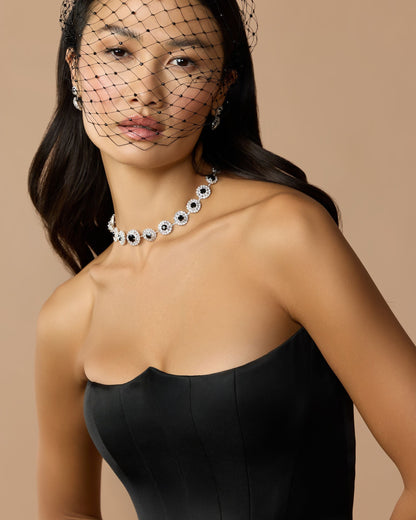 Mac Duggal Black Strapless Satin Corset Ball Gown